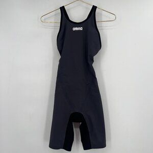 Arena Carbon Core FX Open Back Tech Suit Swimsuit Women’s 30 Black FINA Approved